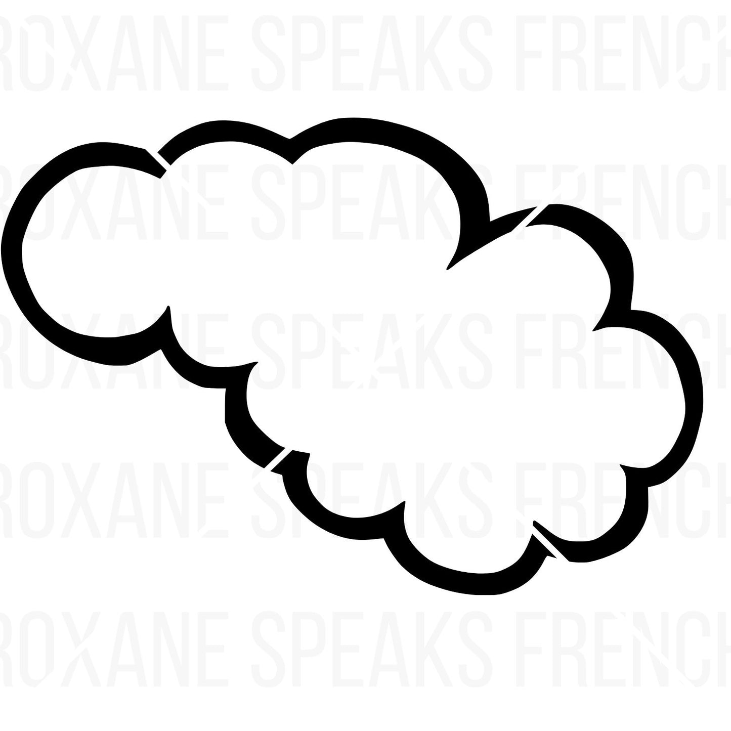 Easy cloud doodle coloring page for kids or beginners. Clean and simple design.
