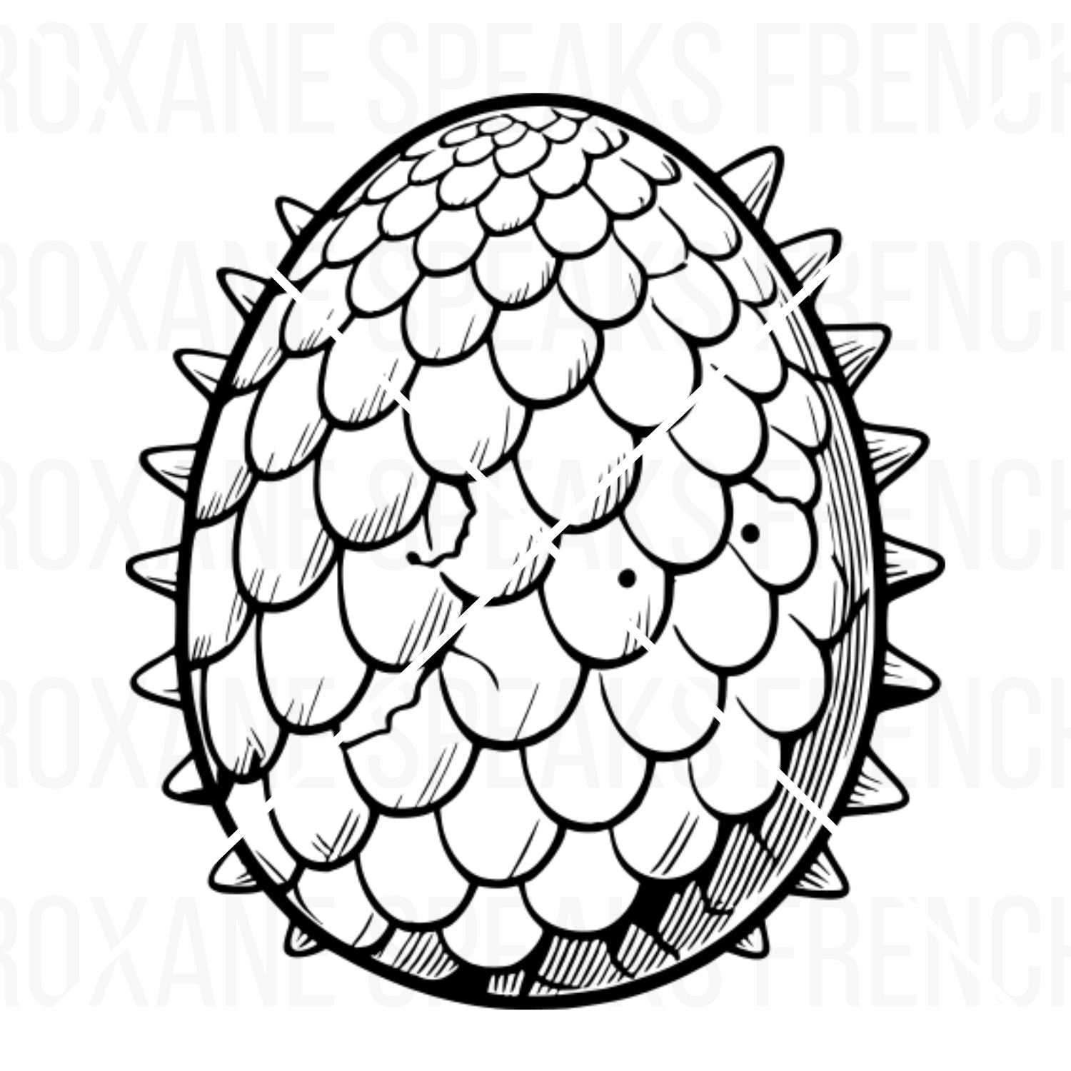 dragon egg coloring page pdf