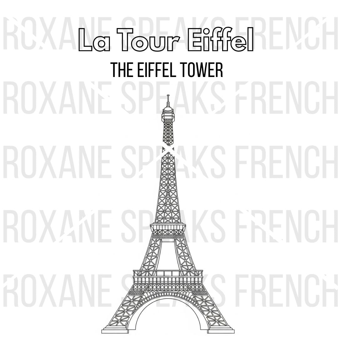 French Printable Coloring Pages for Kids | Instant Download