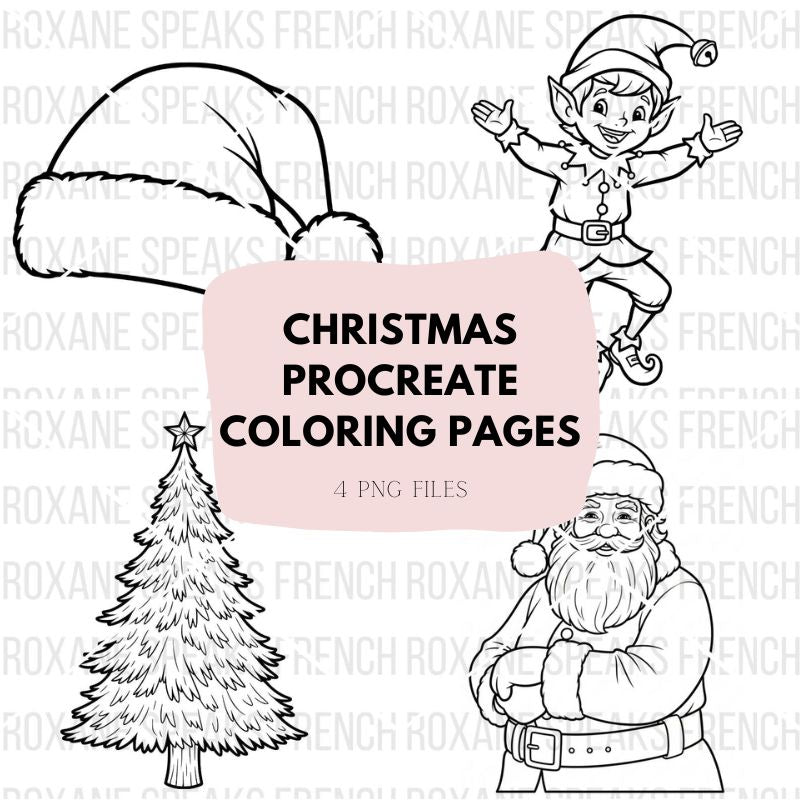 Transparent PNG Coloring Pages for Procreate And GoodNotes
