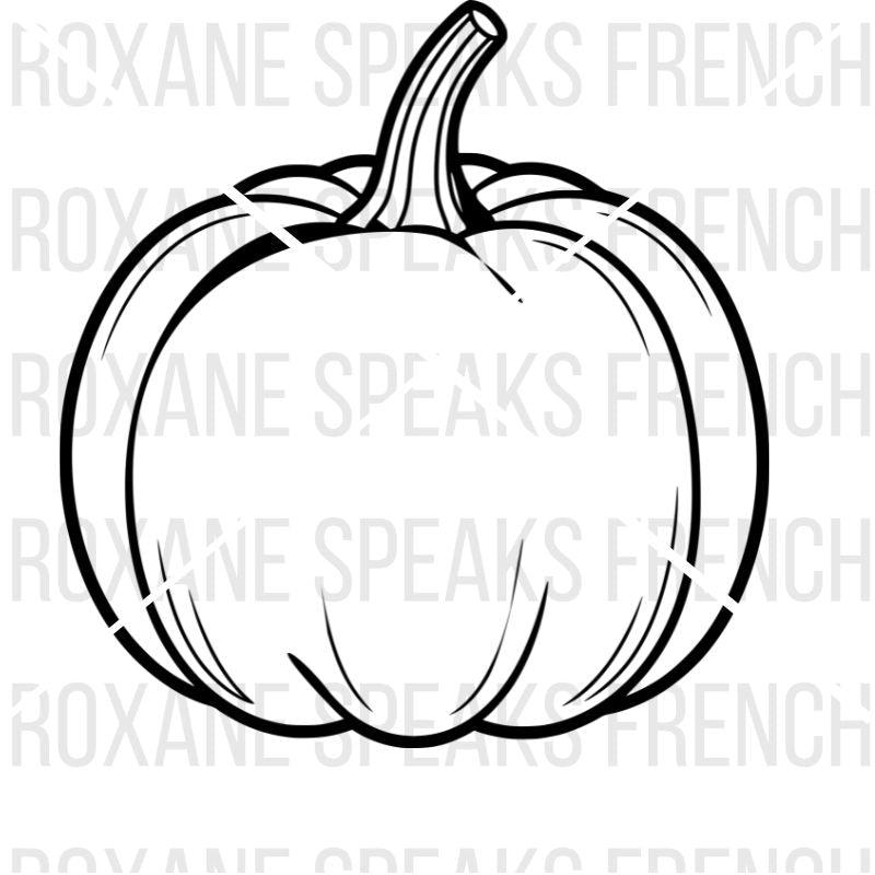 Pumpkin Coloring Page - Printable PDF