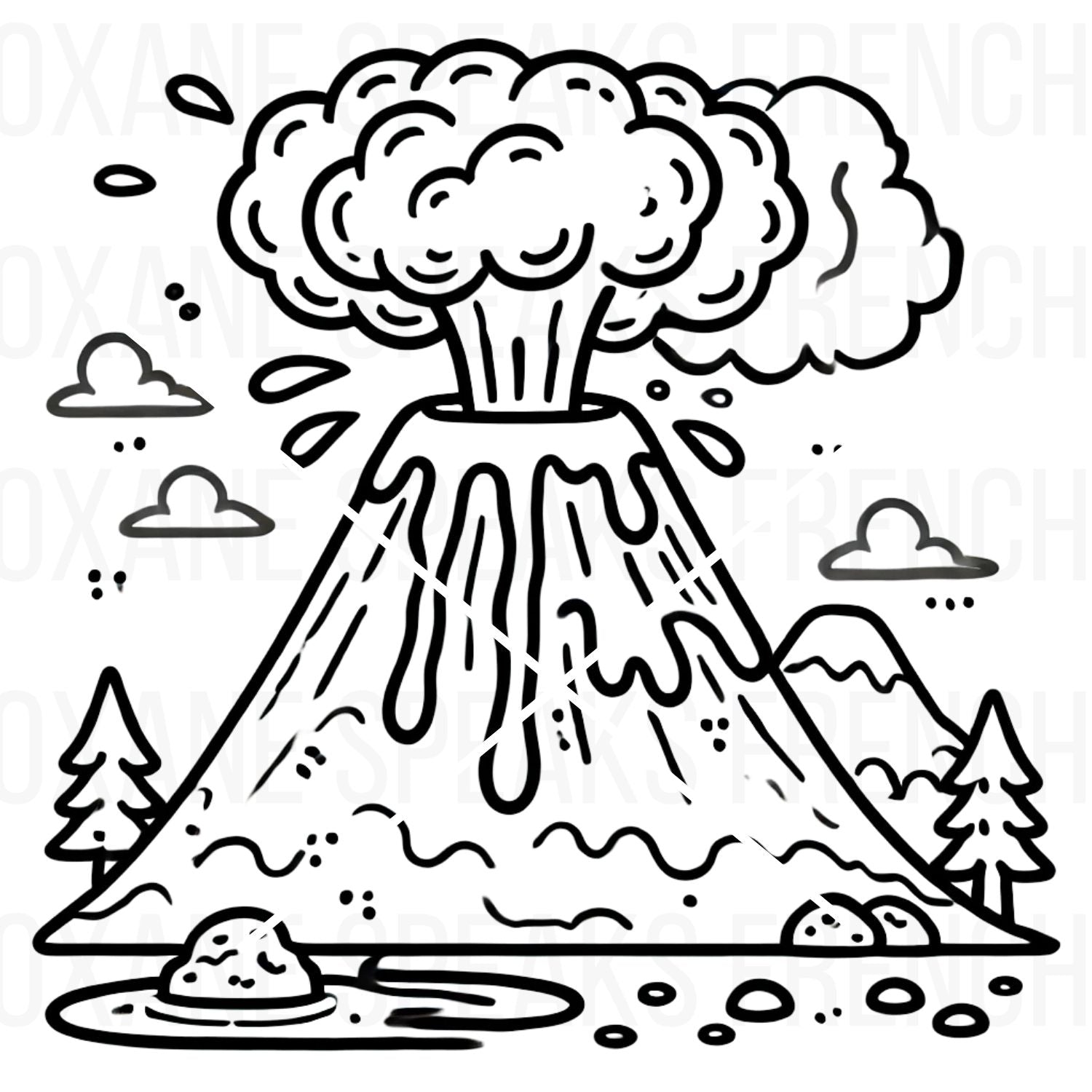 Volcano SVG PNG Clipart With Commercial License