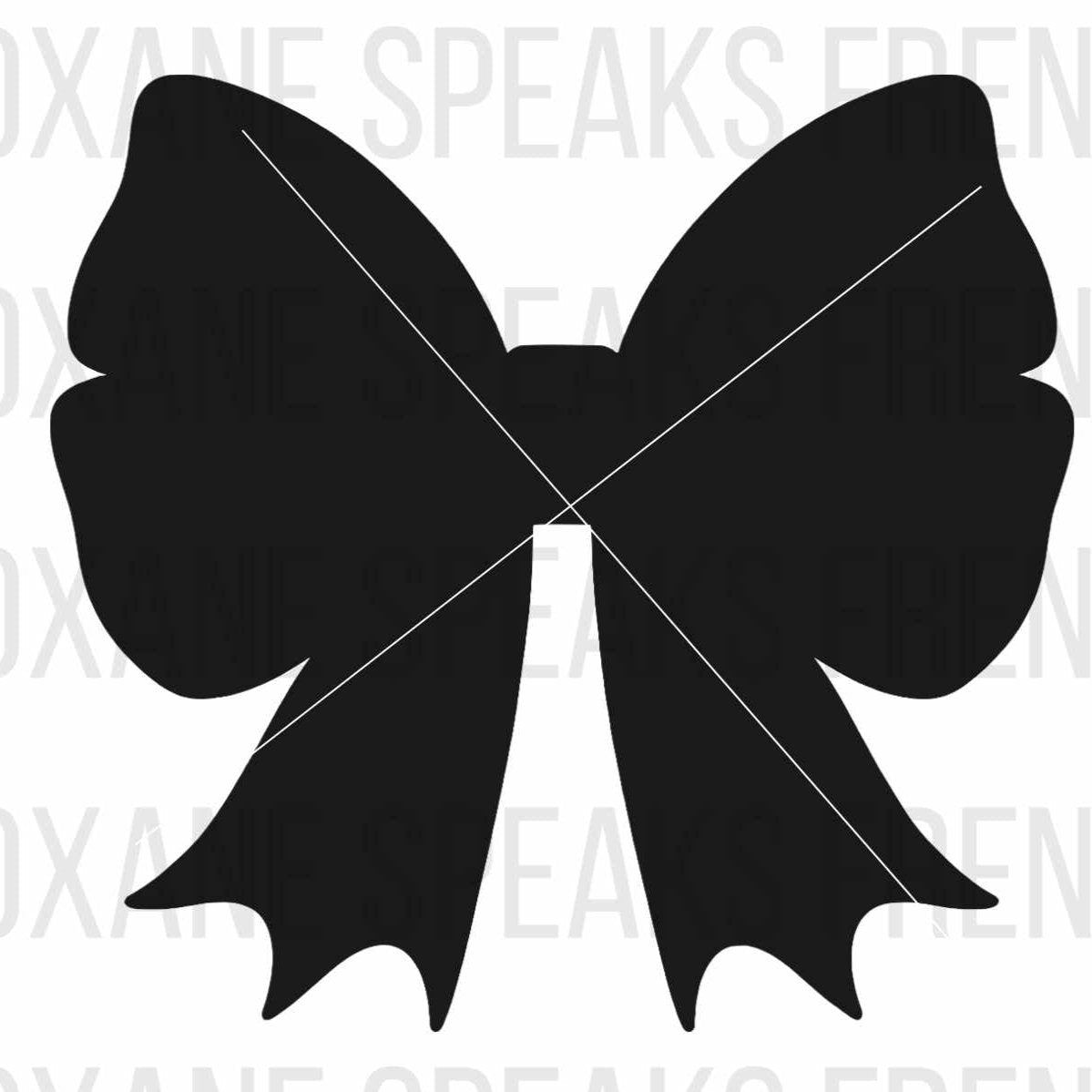 simple big black bow silhouette