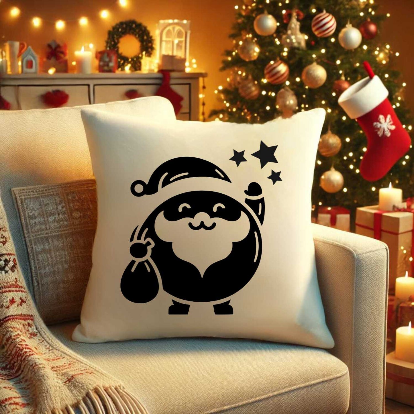 Cute Christmas Santa Silhouette SVG For DIY and Cricut Projects