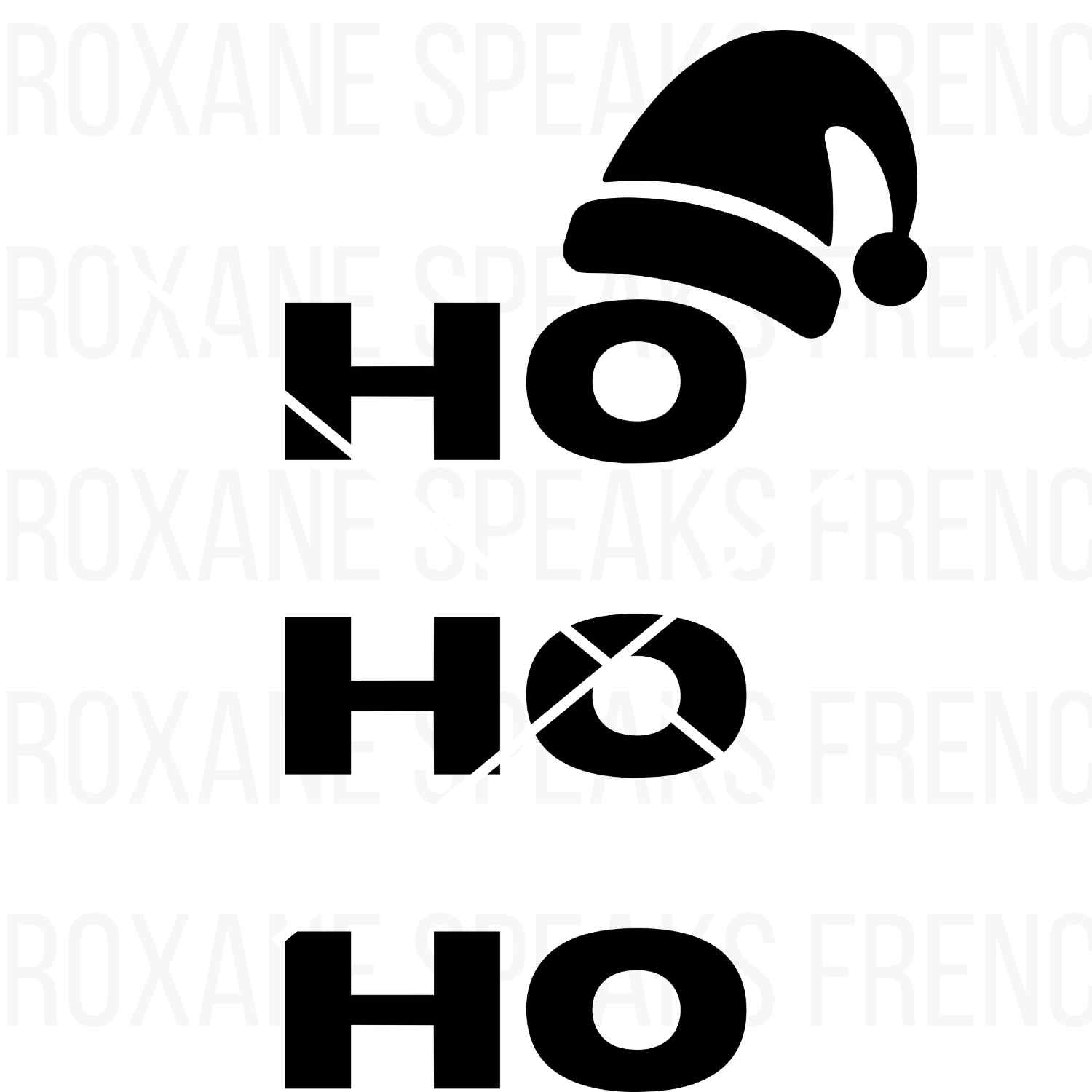 Ho Ho Ho Christmas SVG - Festive Holiday Lettering Design