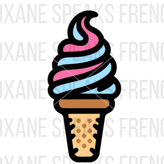 Colorful Ice Cream Cone SVG For DIY and Cricut Projects