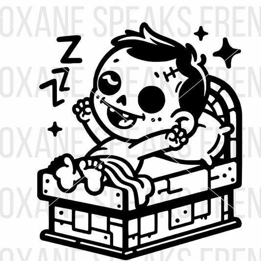 Cartoon Halloween Little Boy Zombie SVG