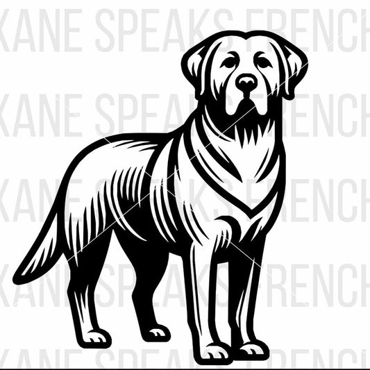 cute labrador dog outline vector file