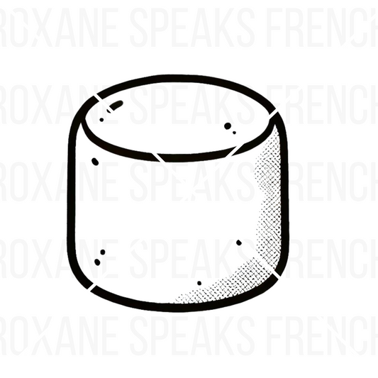 Simple hand-drawn marshmallow SVG outline, perfect for crafting, DIY projects, and vinyl cutting.