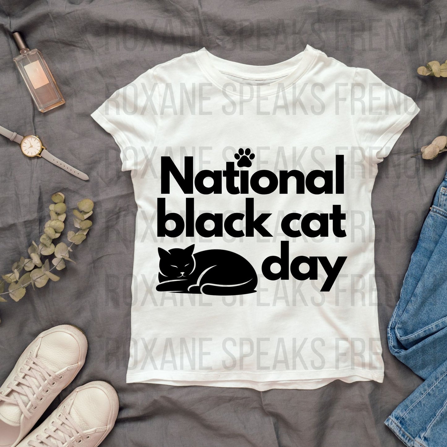 National Black Cat Day Black Silhouette SVG For DIY and Cricut Projects