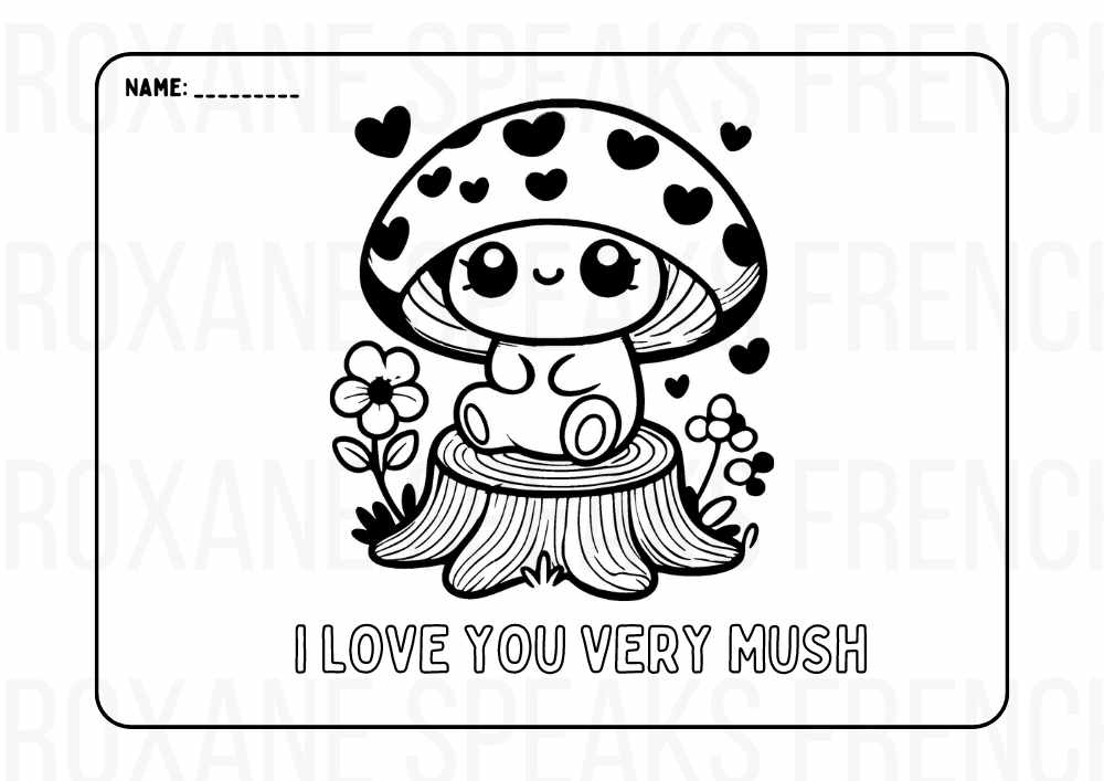 Printable Cute Mushroom Coloring Pages PDF For Kids And Toddlers