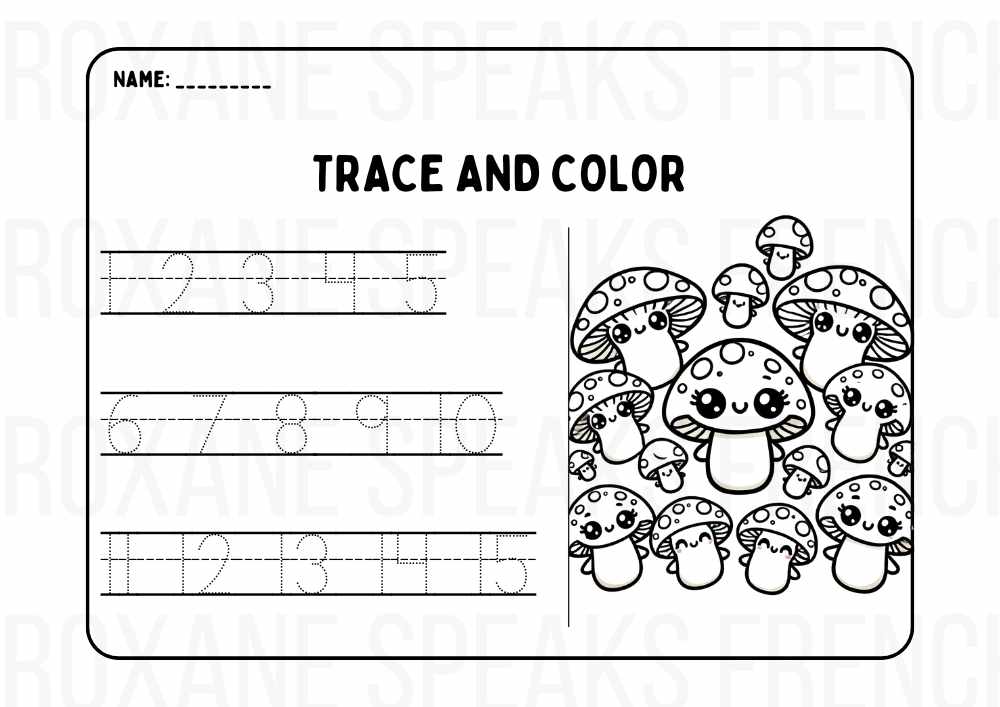 Printable Cute Mushroom Coloring Pages PDF For Kids And Toddlers