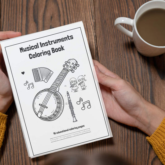 Printable Music Instruments ABC Coloring Pages PDF For Preschoolers And Classroom