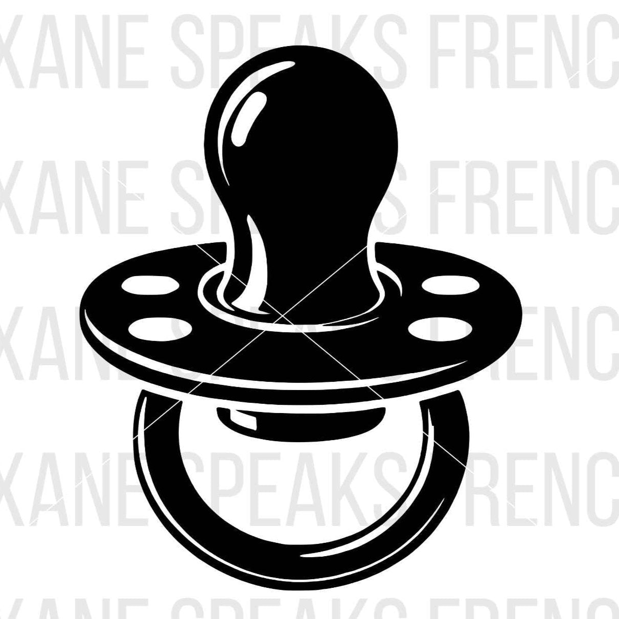 beautiful simple pacifier black silhouette