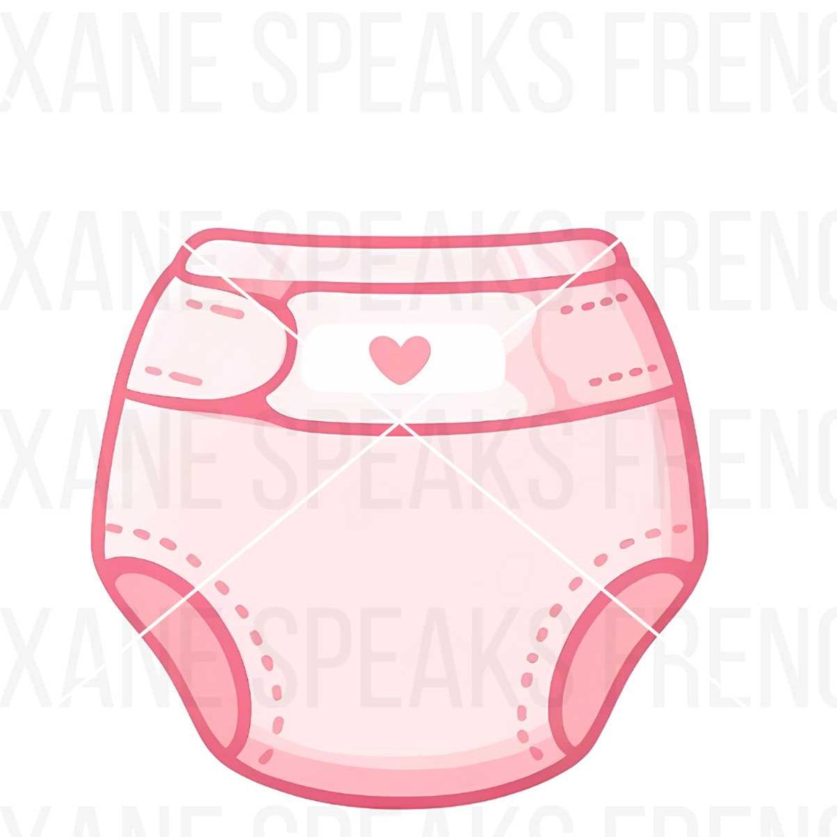 cute pink nappy clipart