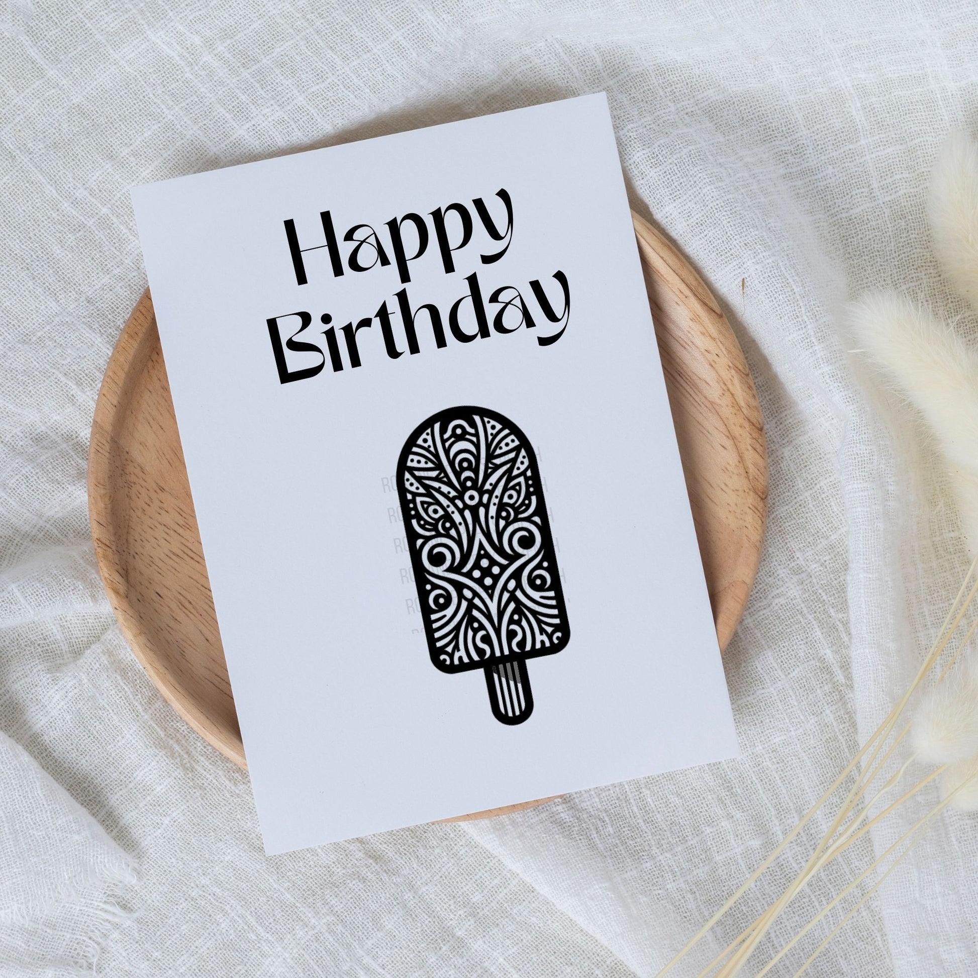  a birthday card featuring the same intricate popsicle design as before, which ties in with the popsicle SVG theme