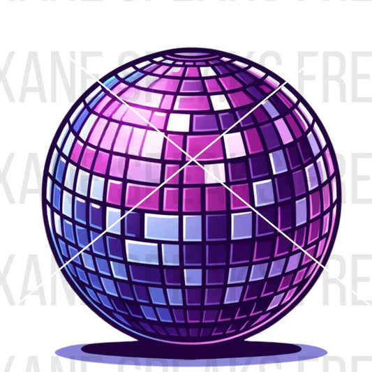 beautiful purple disco ball illustration