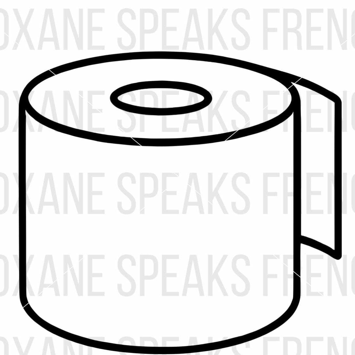 classic toilet paper roll outline svg 