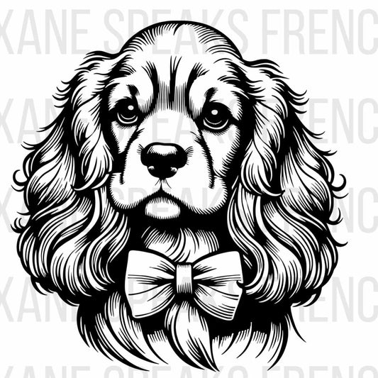 Realistic Cocker Spaniel Dog Face SVG For DIY and Cricut Projects