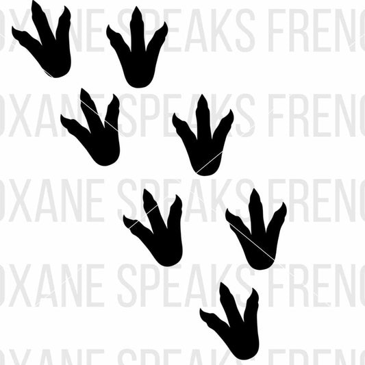 black dinosaur footprint silhouette svg