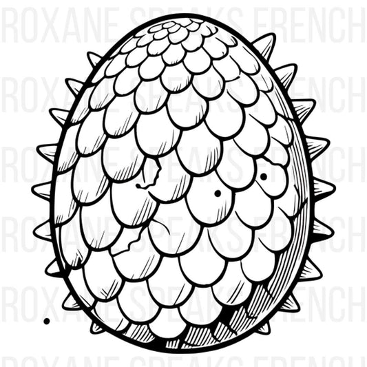 dragon egg coloring page 