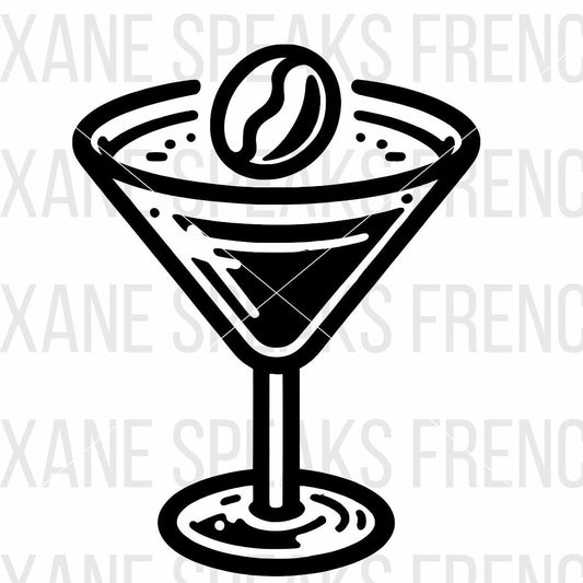 espresso martini cocktail icon svg