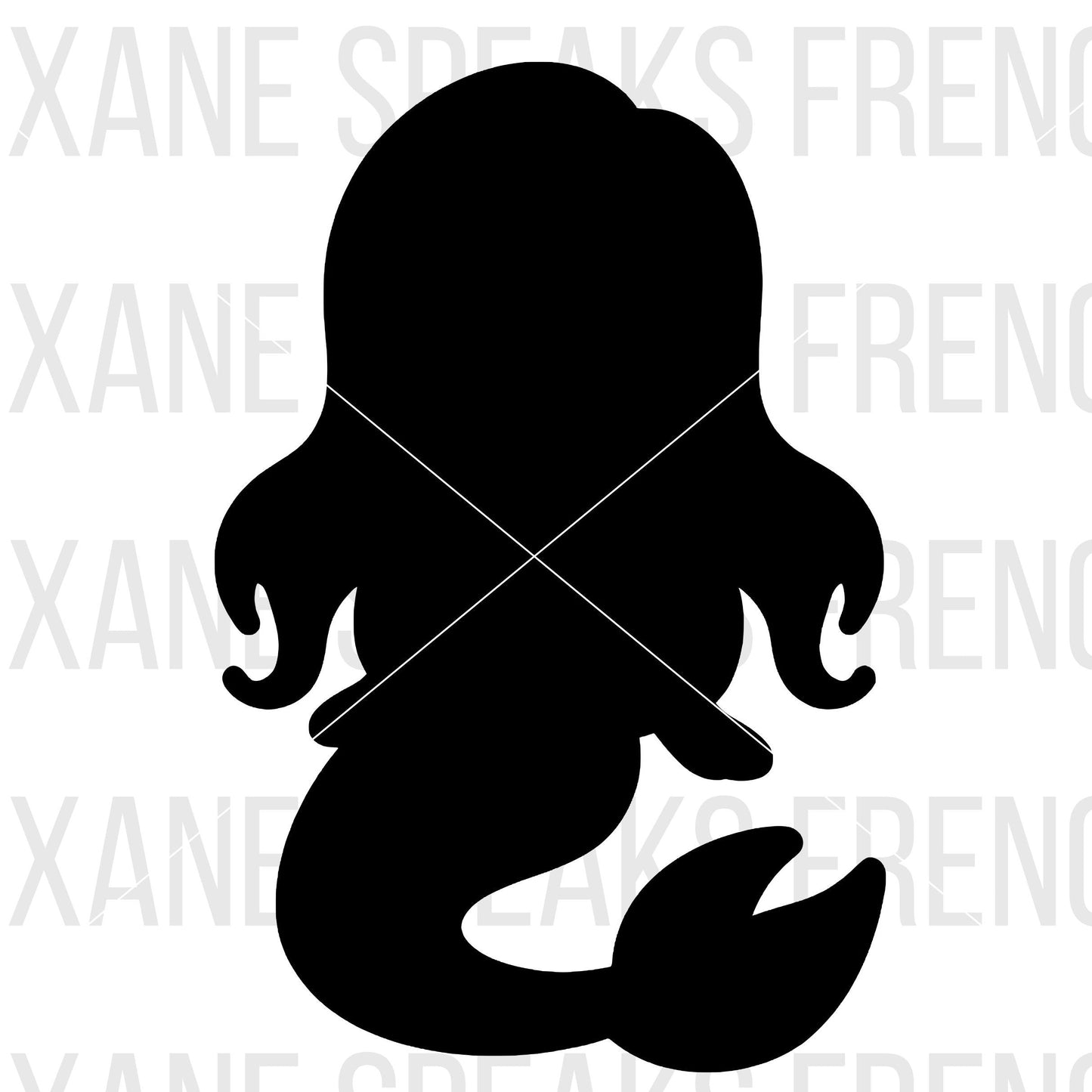 simple black mermaid silhouette