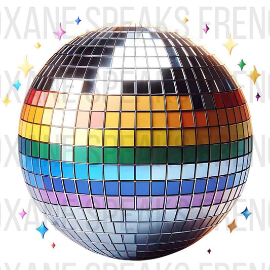 rainbow dico ball png